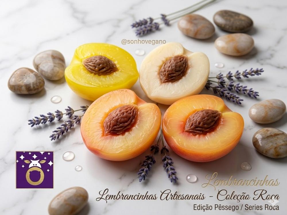Lembrancinha Pêssego Fruta Roça Festa Fazendinha Sabonete