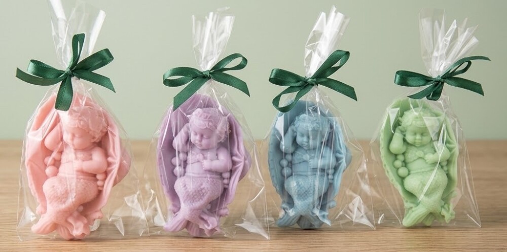 Lembrancinha Bebe Sereia Cha Revelação Maternidade Cha de Bebe 