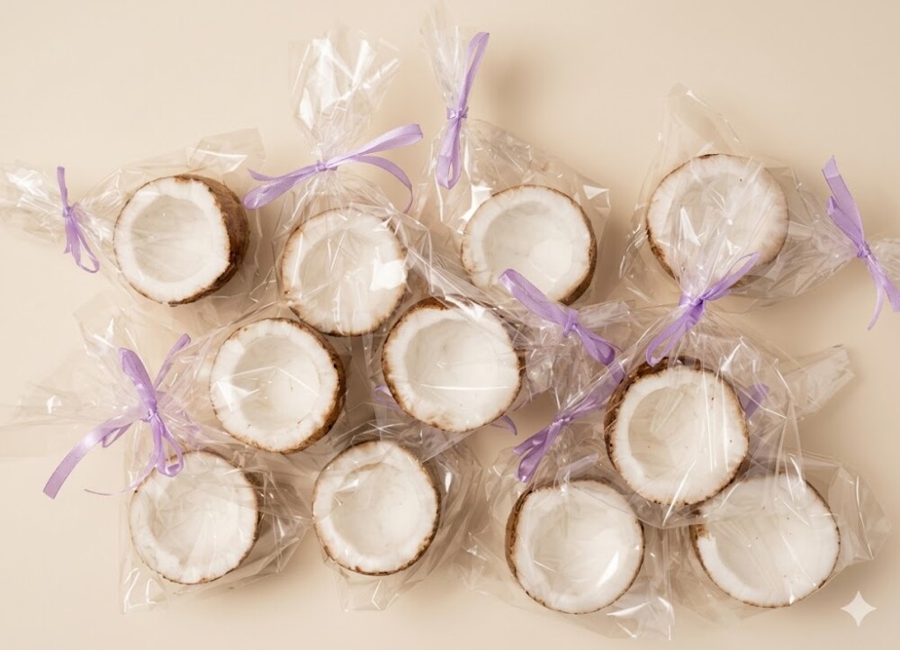 Lembrancinha Coco Frutas Festa no Havai Horta Quitanda nordeste