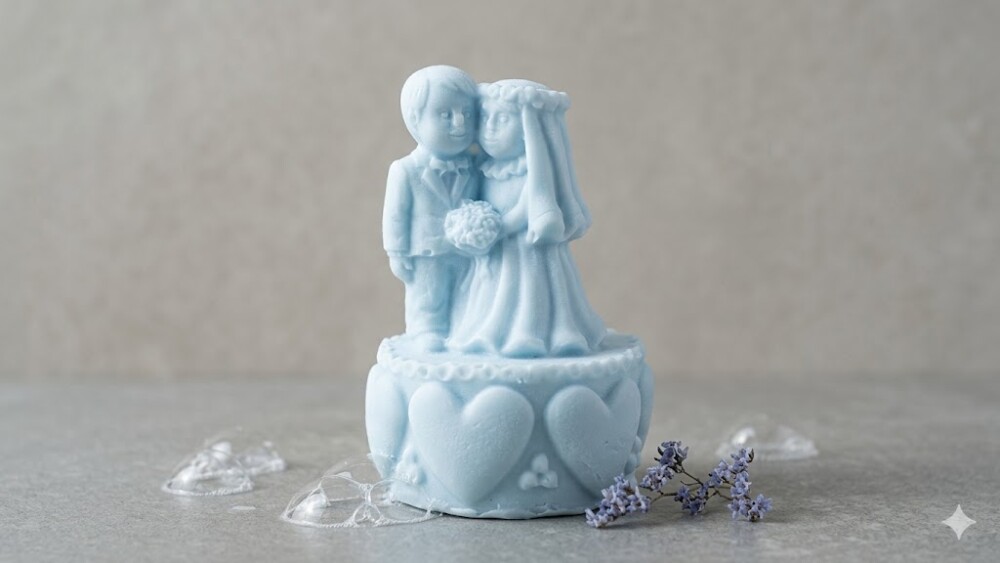 Lembrancinha Bolo de Casamento com Noivos Amor Doce bodas noivado