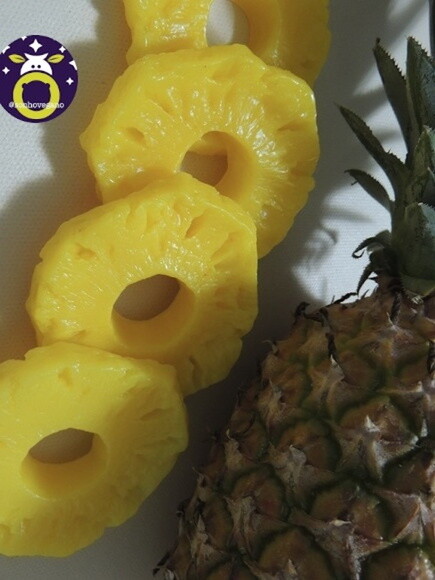 Lembrancinha Abacaxi Hortinha Festa no Havai sabonete de Frutas