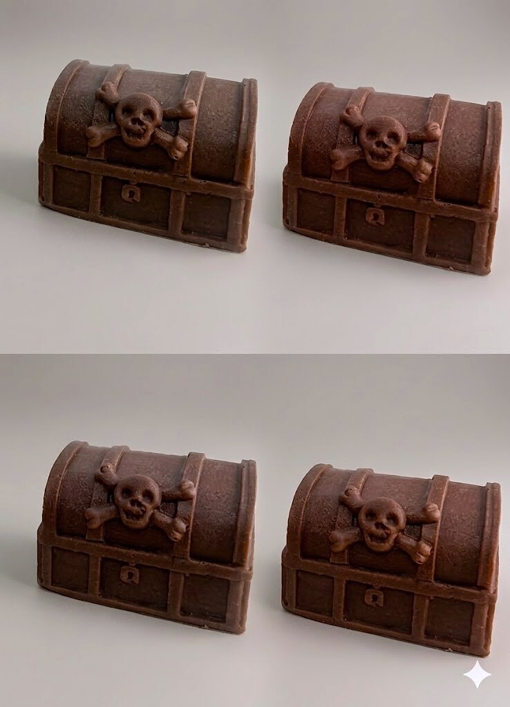 Lembrancinha Bau do Tesouro Pirata Peter Pan Capitão Gancho ouro