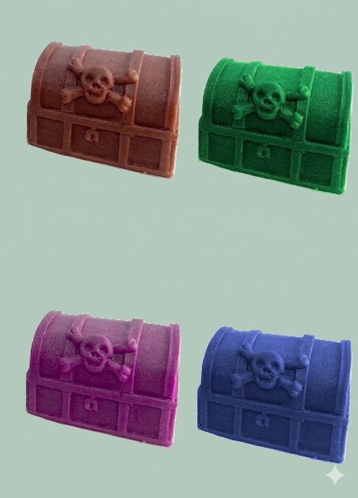 Lembrancinha Bau do Tesouro Pirata Peter Pan Capitão Gancho ouro