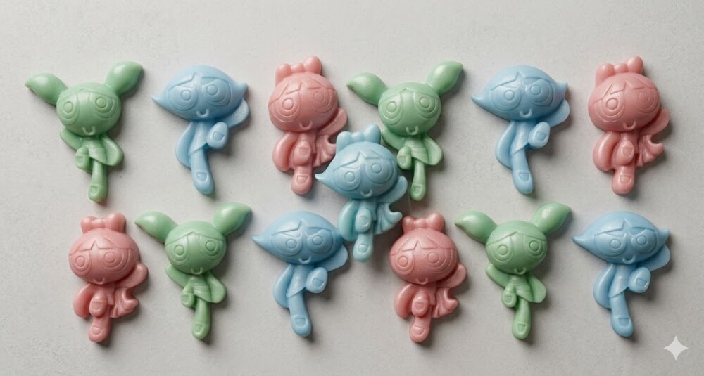 Lembrancinha As Meninas Super Poderosas Lindinha Docinho Flor car