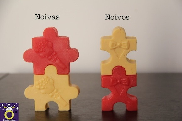 Lembrancinha Quebra-cabeça noivos casal Gay hetero Despedida de 