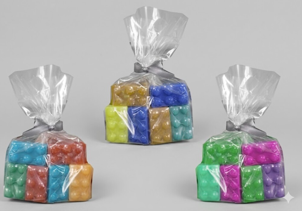 Lembrancinha Lego Peças de Montar Aniversário Brinquedo sabonet