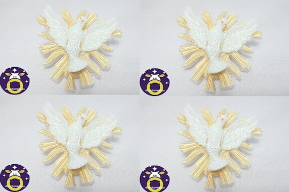 Lembrancinha Esplendor Espirito Santo Batizado Pomba da Paz batis