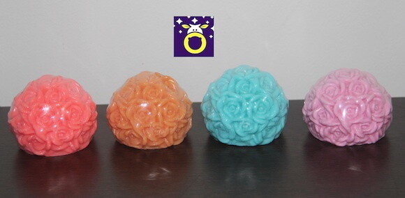 Lembrancinha Esfera de Flores Rosas Floral Jardim Florzinha cha d