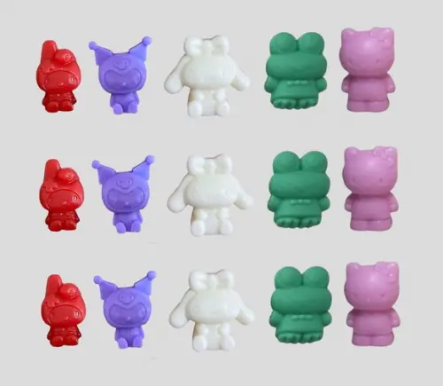Lembrancinha Amigos da Hello Kitty My Melody Kuromi Keroppi
