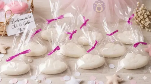 Lembrancinha Estrela Estrelinha nuvem feliz maternidade cha de be