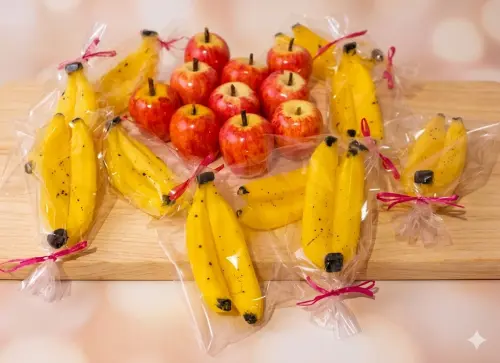 Lembrancinha Banana Maçã Festa no Havai Sabonete de Frutas