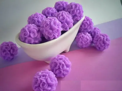 Lembrancinha Esfera Floral Flor Cassino Naipe Mini Sabonete