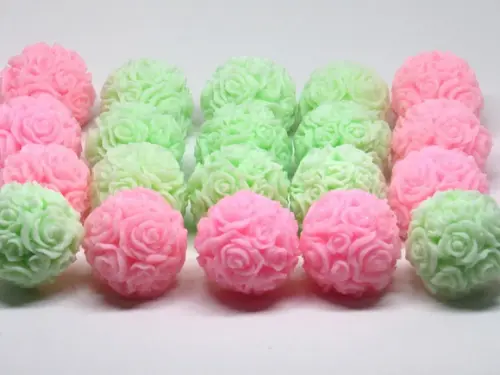 Lembrancinha Esfera Floral Flor Cassino Naipe Mini Sabonete