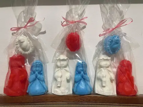 Lembrancinha Santinhos Jesus Santa Maria São José Presépio igreja catolica