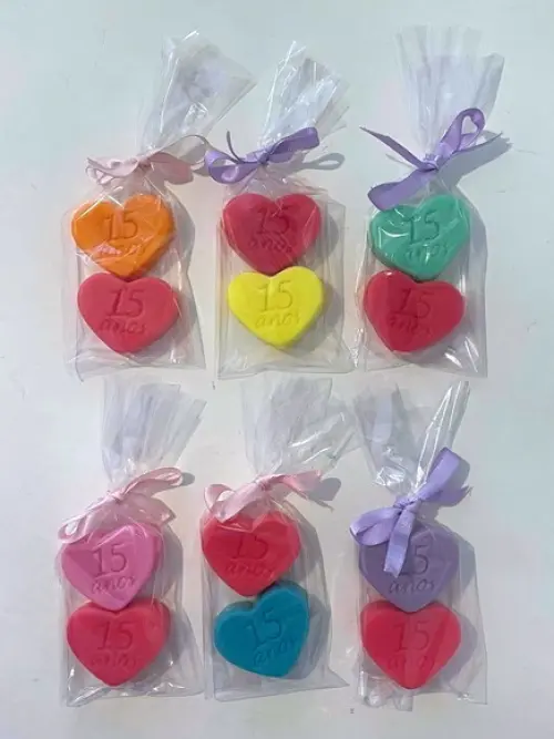 Lembrancinha Mini Coração Aniversario de 15 Anos Debutante Amor