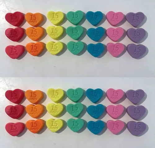 Lembrancinha Mini Coração Aniversario de 15 Anos Debutante Amor