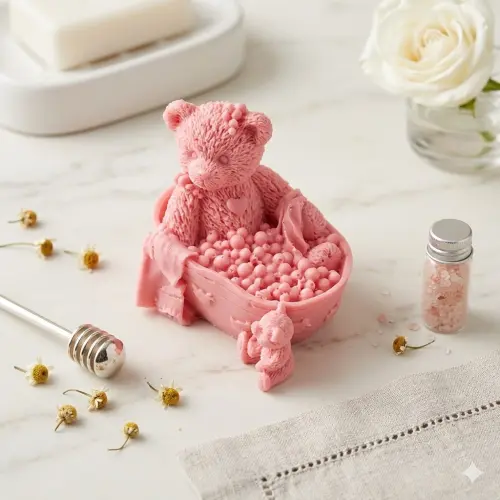 Lembrancinha Urso na Banheira Maternidade cha de bebe Ursinho ani