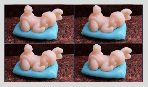 Lembrancinha Bebê Dormindo com Touca Touquinha Cha de Bebe gestante maternidade cha revelação