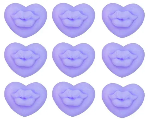 Lembrancinha Beijo no Coração Boca Cha de Lingerie noivas amor