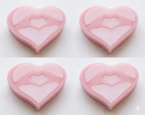 Lembrancinha Coração com as Mãos Namorados Bodas Casamento