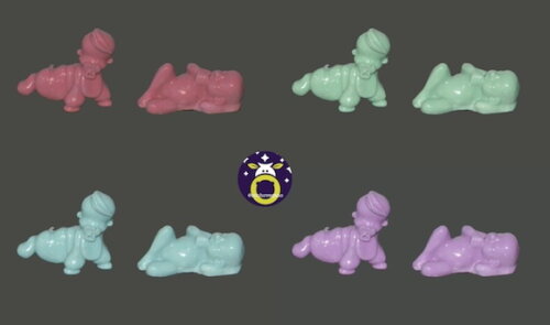 Lembrancinha Nenem Dormindo Gatinhando Cha de Bebe Revelação gestante maternidade