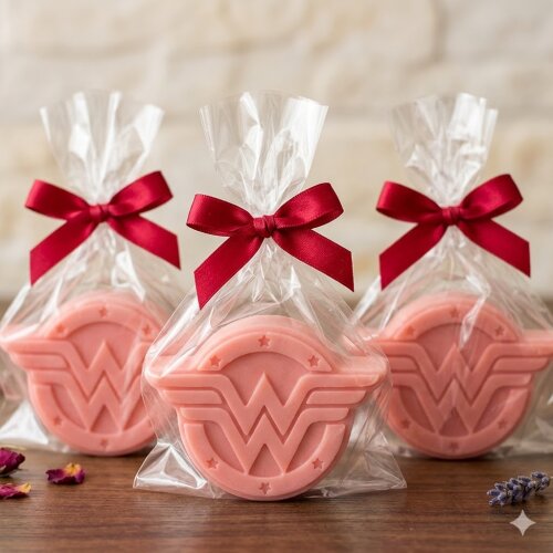 Lembrancinha Mulher Maravilha super Herois Dc Liga da Justiça heroina festa de criança nerd