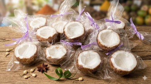 Lembrancinha Coco Frutas Festa no Havai Horta Quitanda nordeste