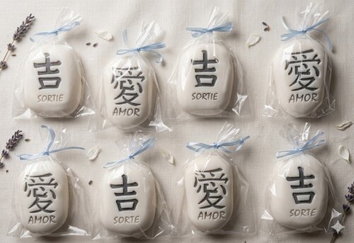 Lembrancinha Jisso Pedra Japonesa Amor Sorte Fe Força Japão