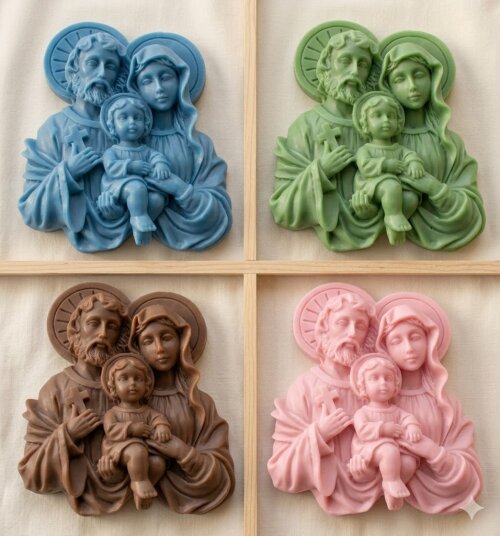 Lembrancinha Sagrada Familia Jesus maria jose sabonete religioso