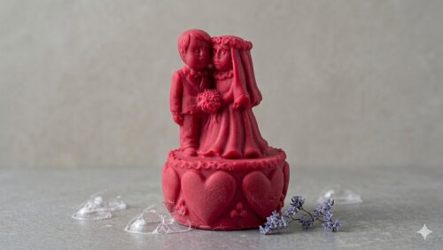 Lembrancinha Bolo de Casamento com Noivos Amor Doce bodas noivado