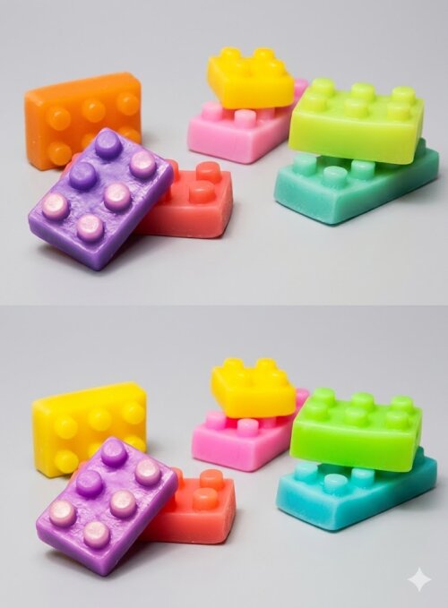 Lembrancinha Lego Peças de Montar Aniversário Brinquedo sabonet