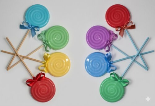 Lembrancinha Pirulito Catavento Circo Candy Disney Festa infantil anos 80 retro vintage