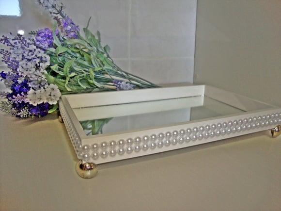 Bandeja para lavabo e decoração