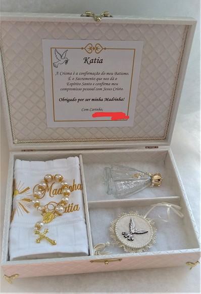 Caixa convite para padrinhos de Batizado