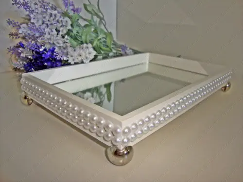 Bandeja para lavabo e decoração