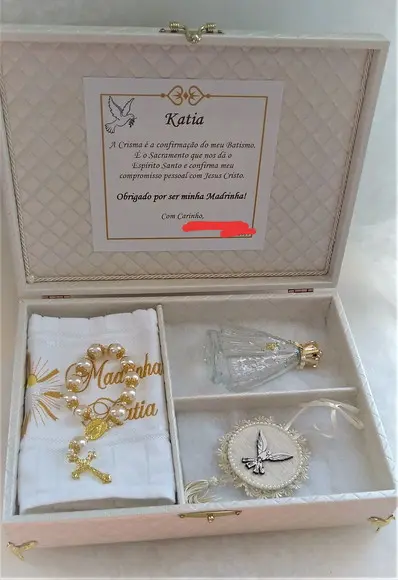 Caixa convite para padrinhos de Batizado