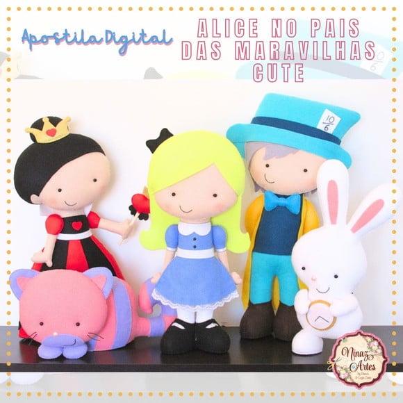 Apostila Digital Alice no País das Maravilhas Cute - Ninaz Artes