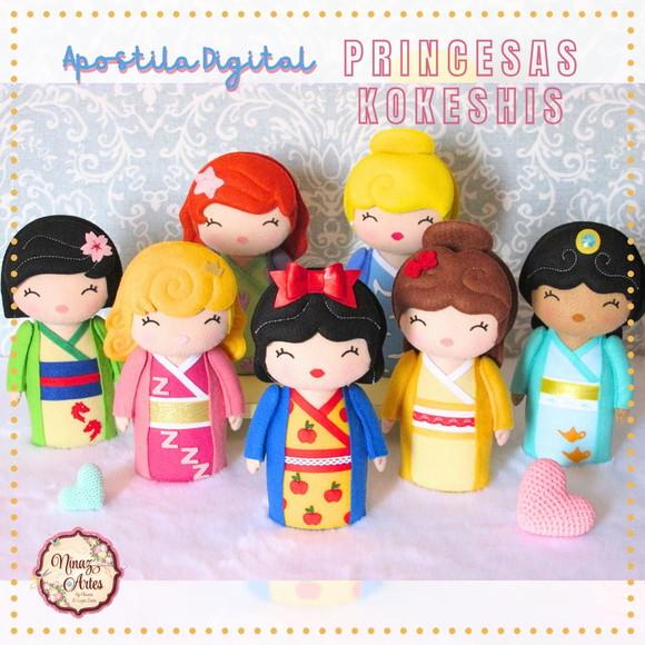 Apostila Digital Princesas Kokeshi vol.2 - Ninaz Artes