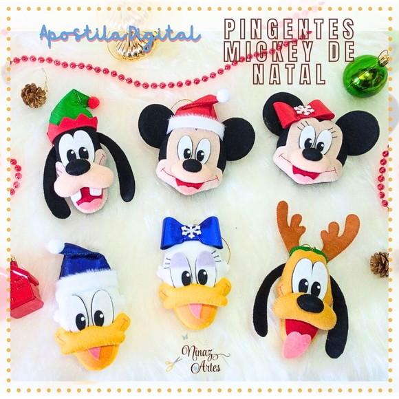 Apostila Pingentes de Natal do Mickey - Ninaz Artes