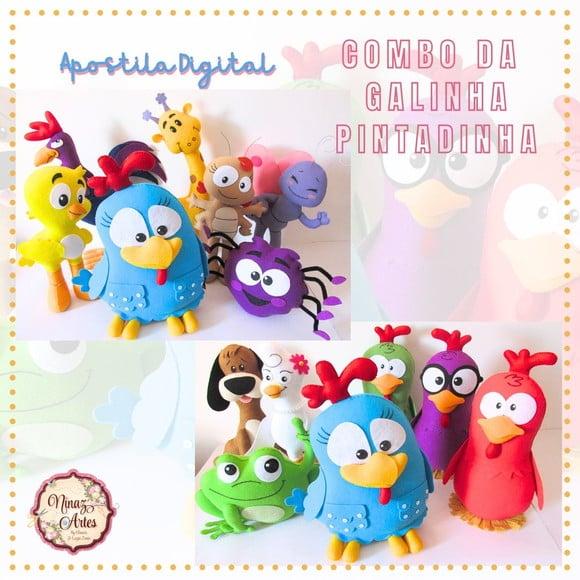 Combo de Apostilas Galinha Pintadinha vol.1 e vol.2 - Ninaz Artes
