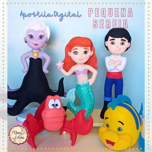 Apostila Digital Princesa Sereia Ariel - Ninaz Artes