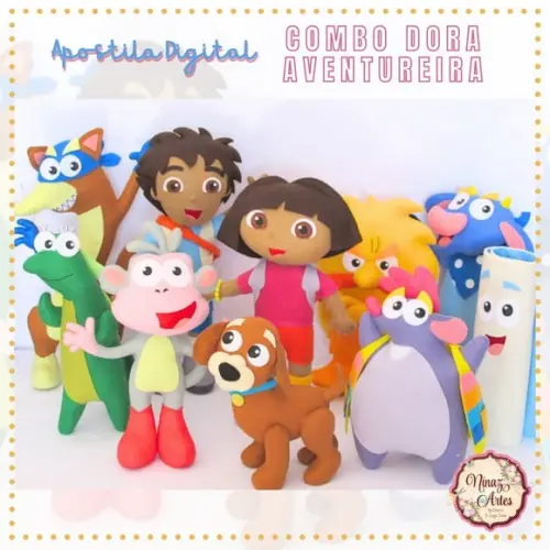 Combo de Apostilas Dora Aventureira e Amigos - Ninaz Artes