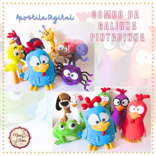 Combo de Apostilas Galinha Pintadinha vol.1 e vol.2 - Ninaz Artes