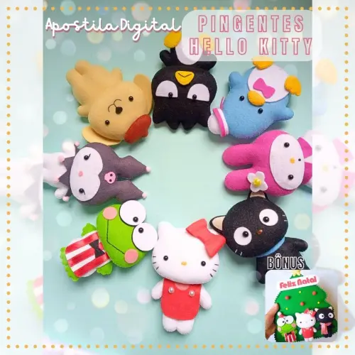 Apostila Digital Pingentes Hello Kitty - Ninaz Artes