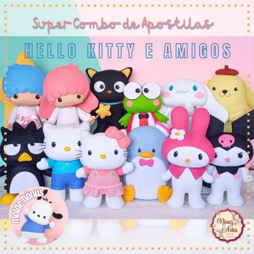 Super Combo de Apostilas Hello Kitty - Ninaz Artes