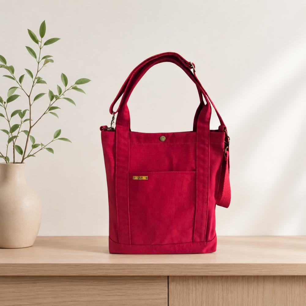 Bolsa em lona com alça transversal removível e ajustável