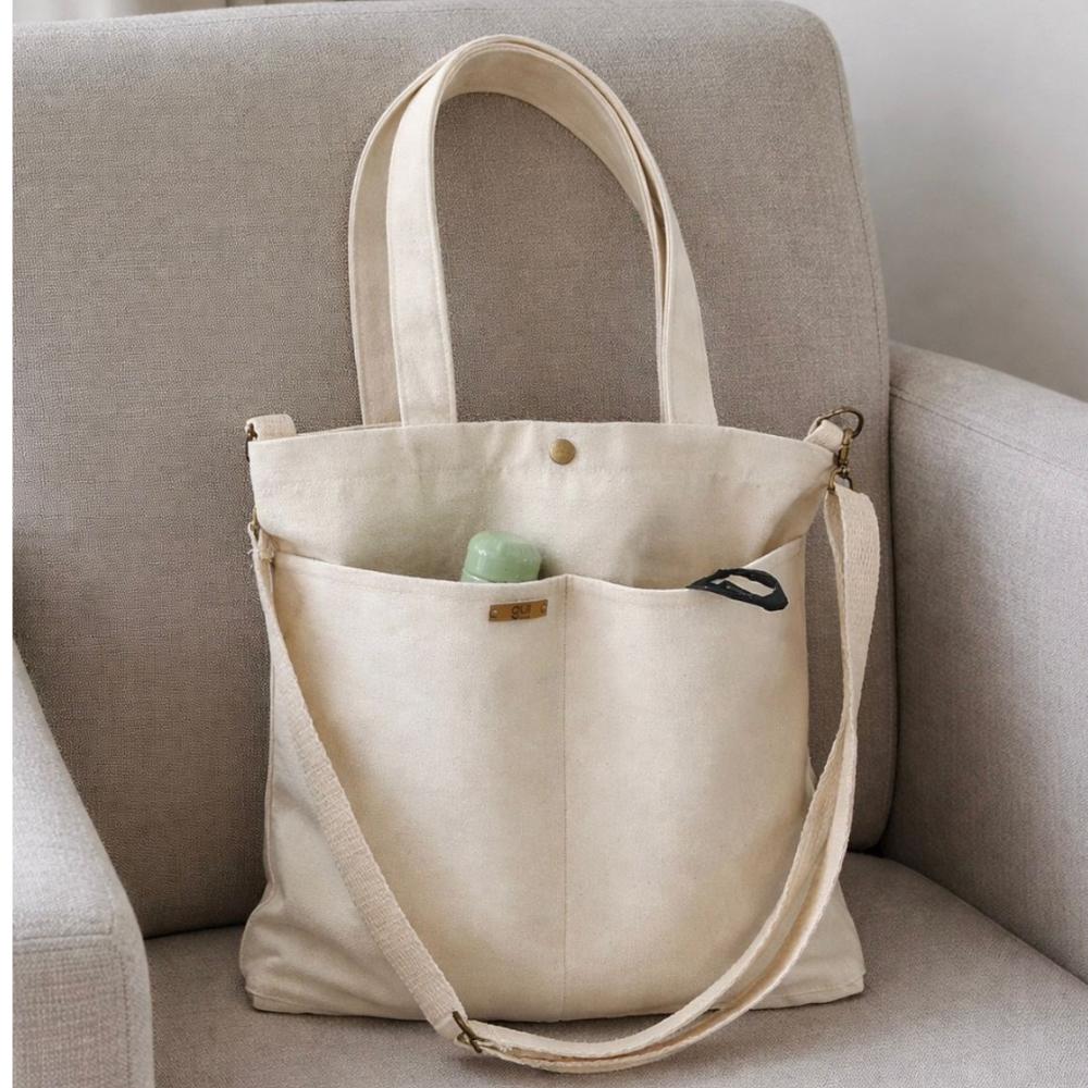 Bolsa em lona universitária transversal