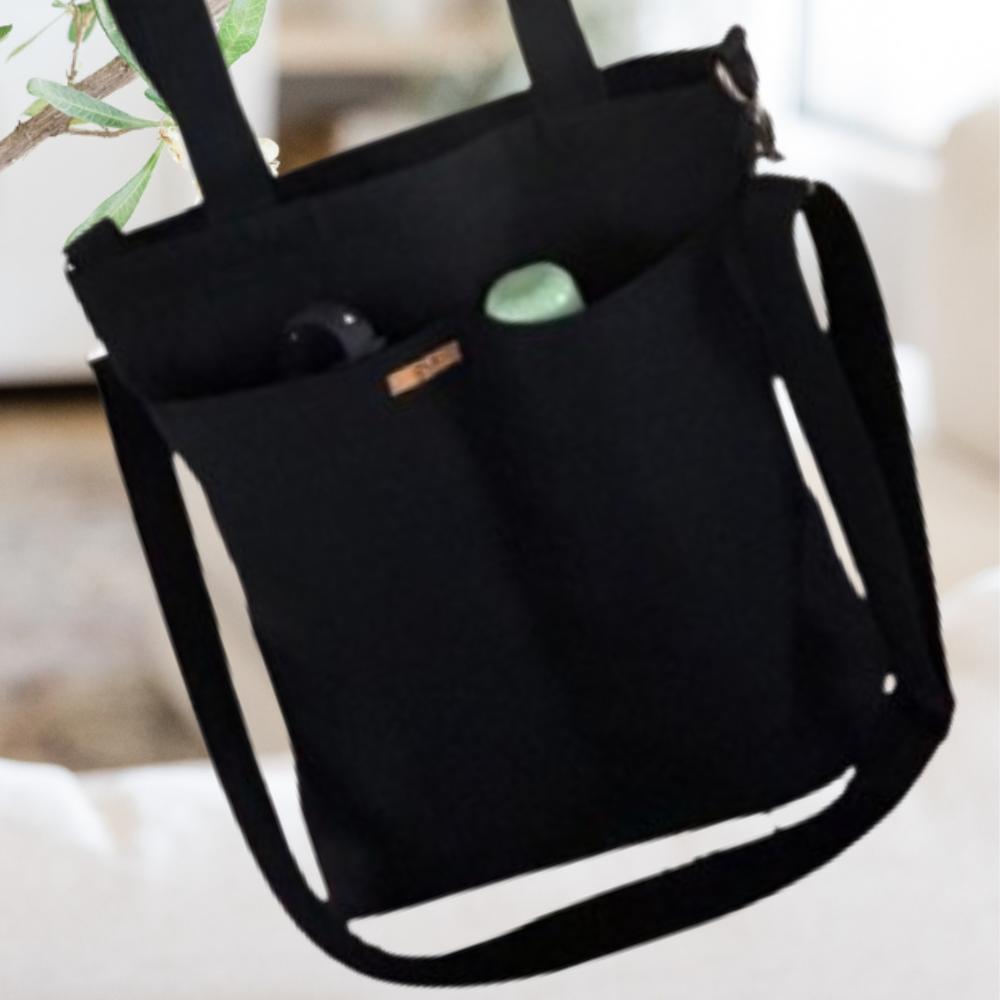 Bolsa em lona universitária transversal