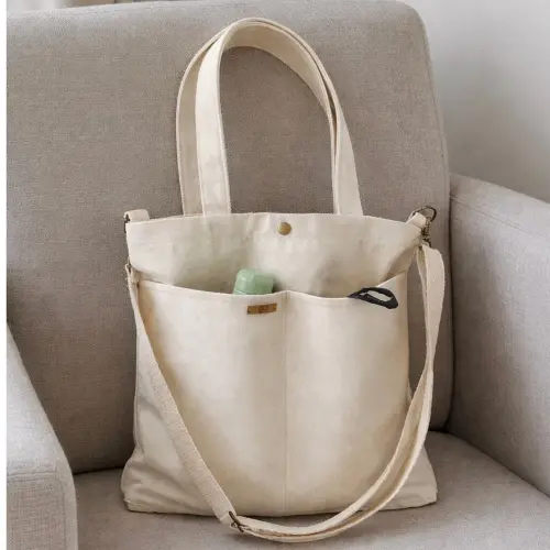 Bolsa em lona universitária transversal