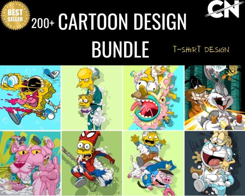 Kit Digital 200 Imagens de desenhos animados | Artesanou Marketplace